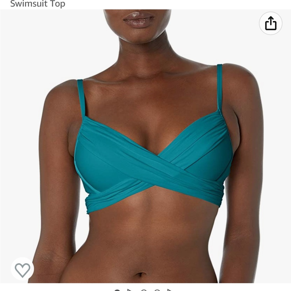 La Blanca Island Goddess Wrap Bikini Top size 12 NWOT